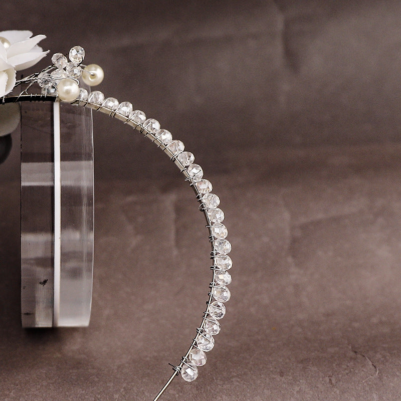 Pearl Crystal Bridal Tiara Headpiece