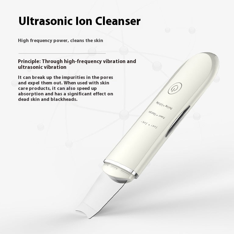 Ultrasonic Skin Cleansing Device for Blackhead & Pore Removal - White