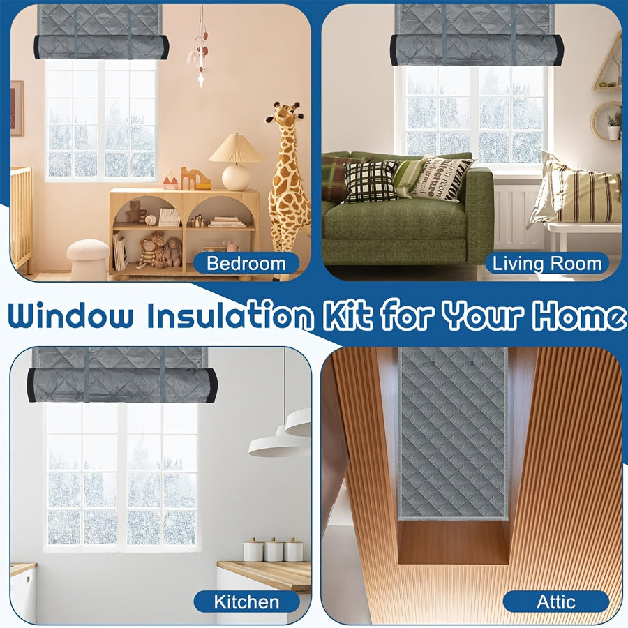 Magnetic Thermal Insulated Door Curtain - Windproof Privacy Light Blocker for Home Garage Shop