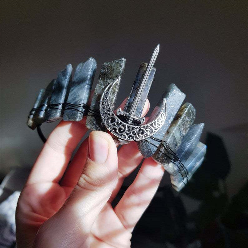 Labradorite Crystal Headband - DIY Hair Accessory