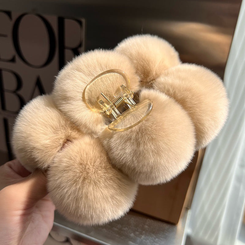 Plush Rabbit Hair Clip - Large