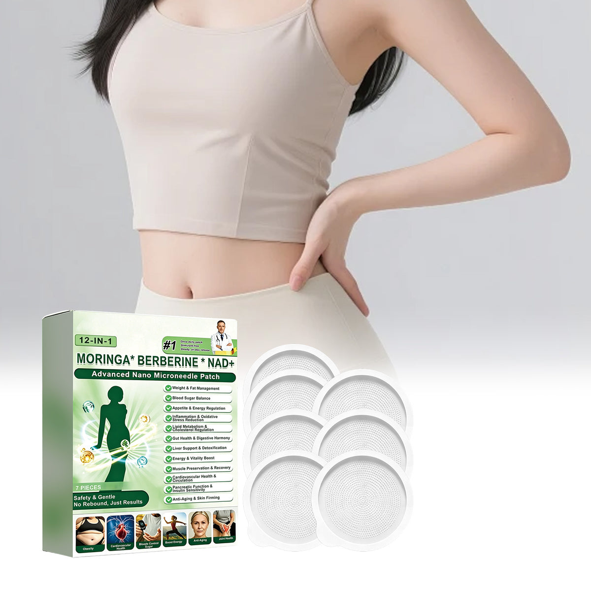 Nano Micro Needle Body Patch, 7 Pieces