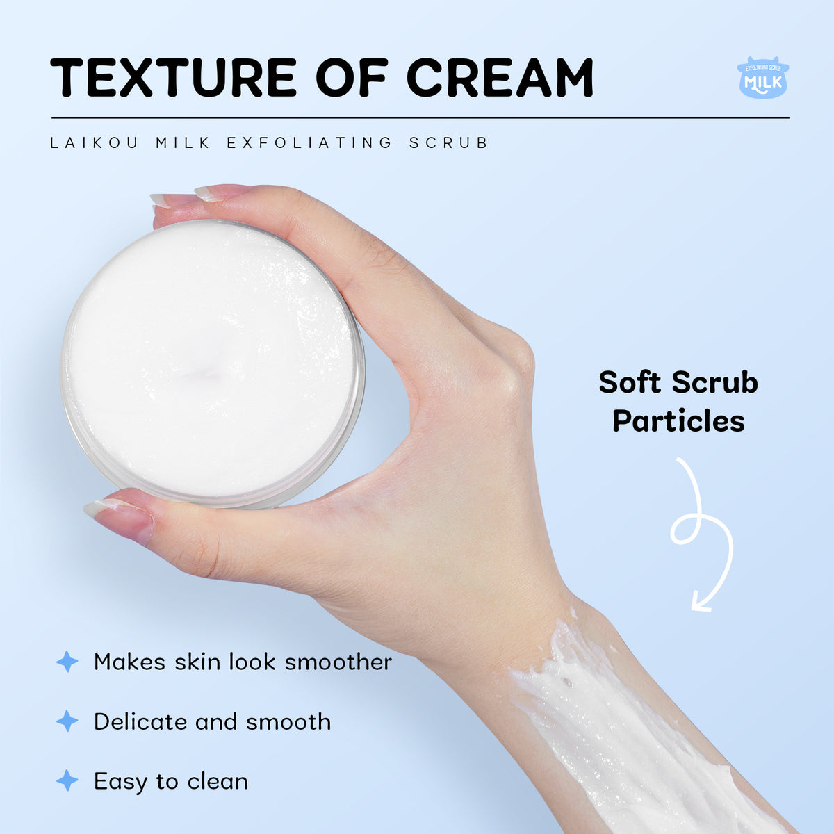 90g Softening Skin Cleaning Milk Facial Scrub