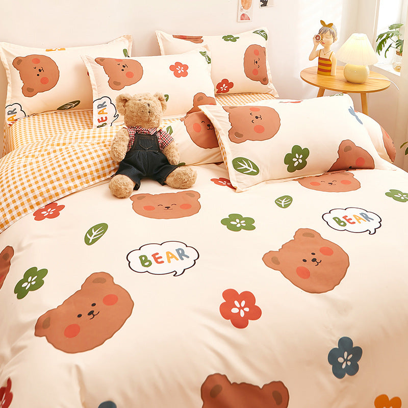 Student Dormitory Single Duvet Cover Set - Autumn & Winter Bedding
