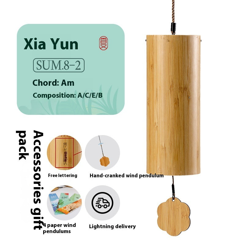 8-Tone Four Seasons Wind Chimes - Bamboo Modern Garden Decor Gift