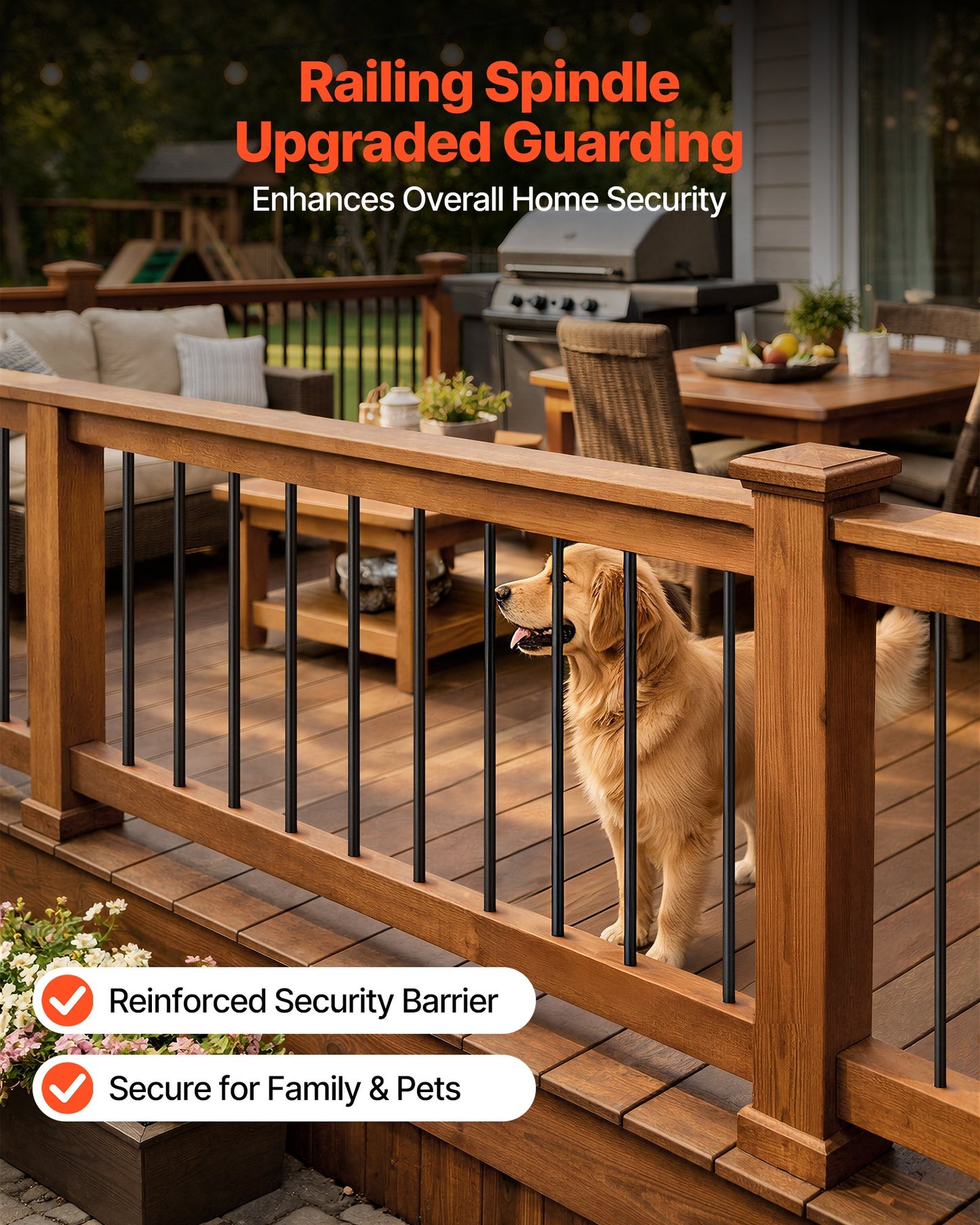125 Pack Aluminum Deck Balusters - Black 32 Inch Railing Spindles for Porch & Stair Railing