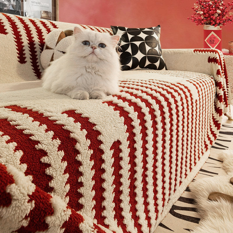 Luxury Winter Sofa Cover - Soft Fleece Dust Protector for 180x180cm & 180x380cm Sofas
