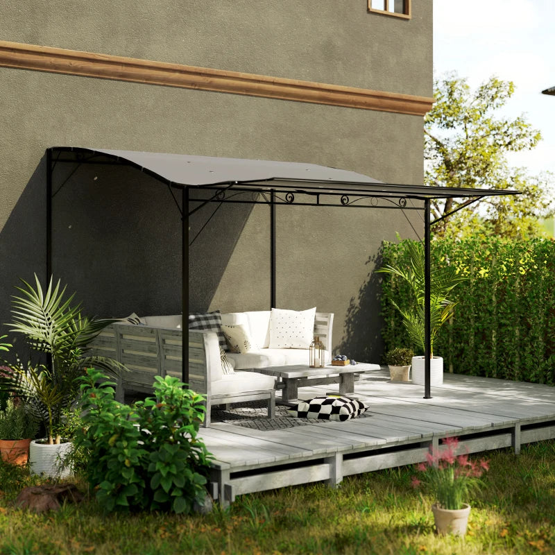 Outdoor Pergola Gazebo for Garden Patio Deck Camping - Dark Gray
