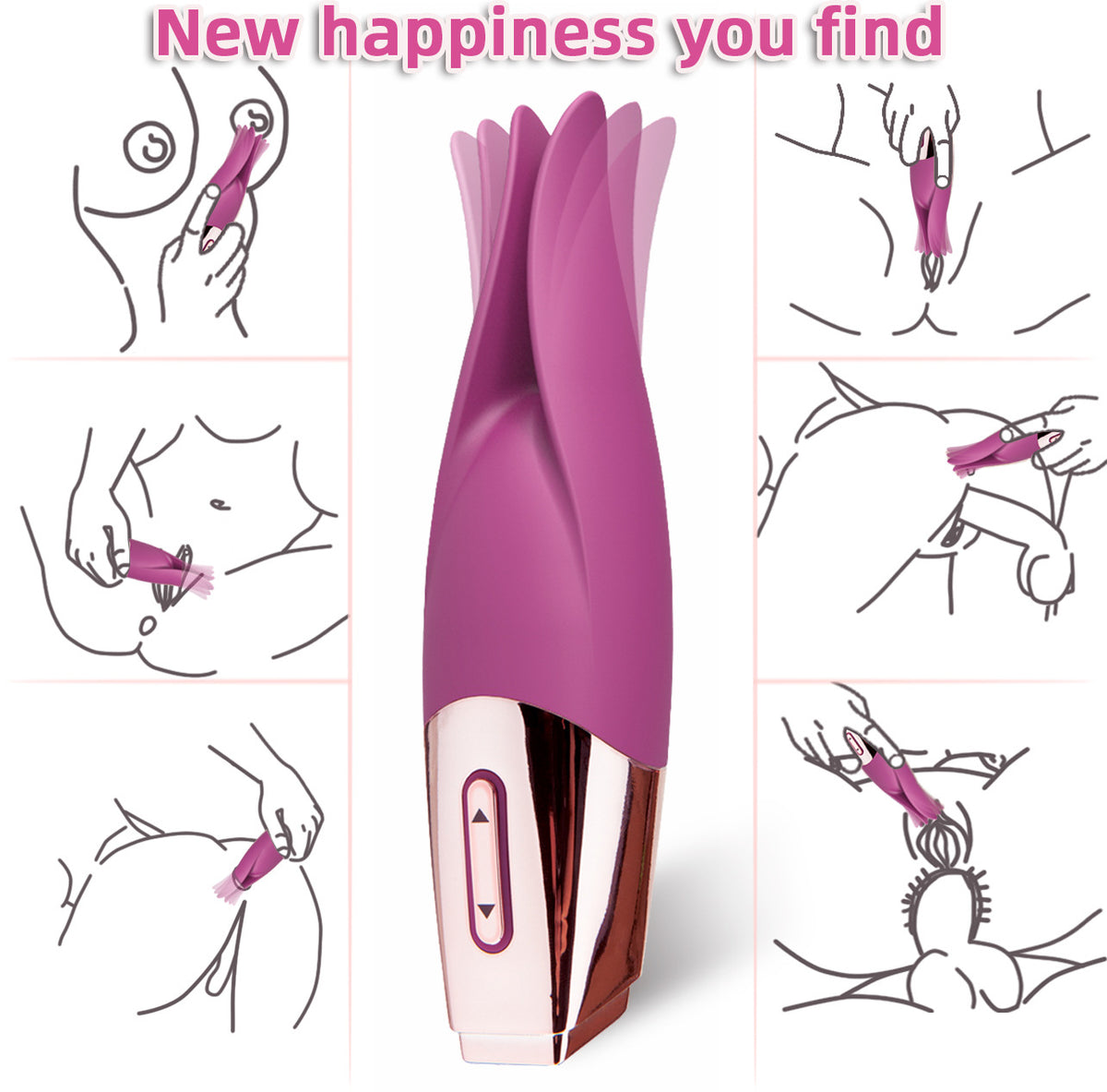 Silicone Lithium Battery Toy with 10-Speed Vibration Control - Pink, Violet, Red