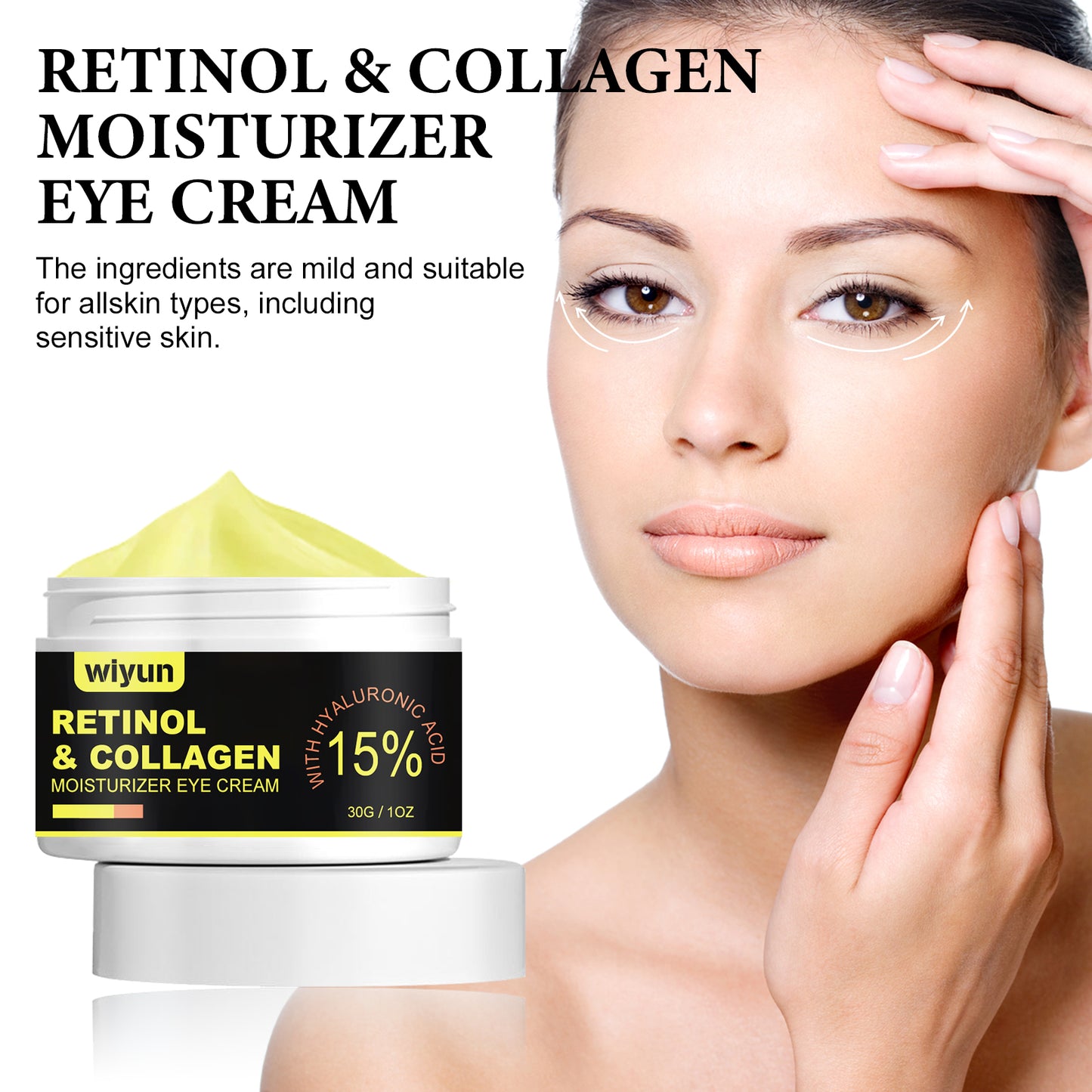 Retinol & Collagen Moisturizing Eye Cream for Dark Circles and Fine Lines