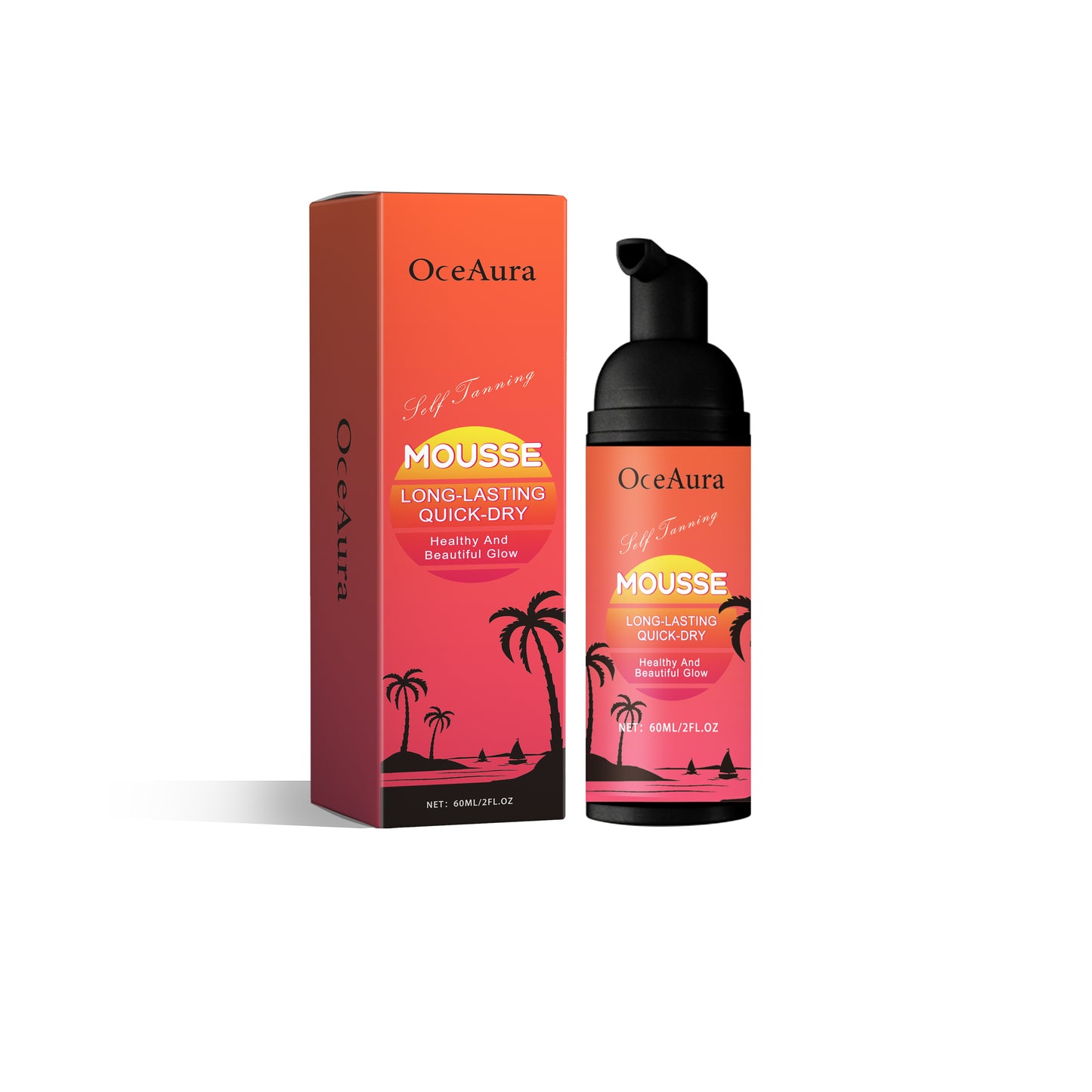 Self Tanning Mousse - Hydrating Body Bronzer for Sun-Kissed Skin, 60ml