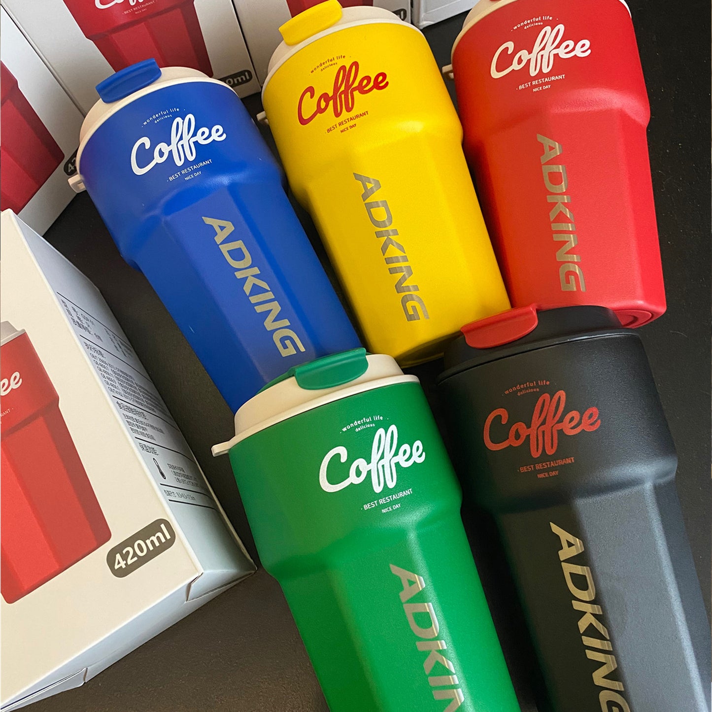 Food Grade Stainless Steel Coffee Cup with Insulation - 420ml