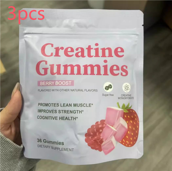 Creatine Gummies - Energy Support, Vitamin B, Fish Oil & Glutathione - Multiple Quantities