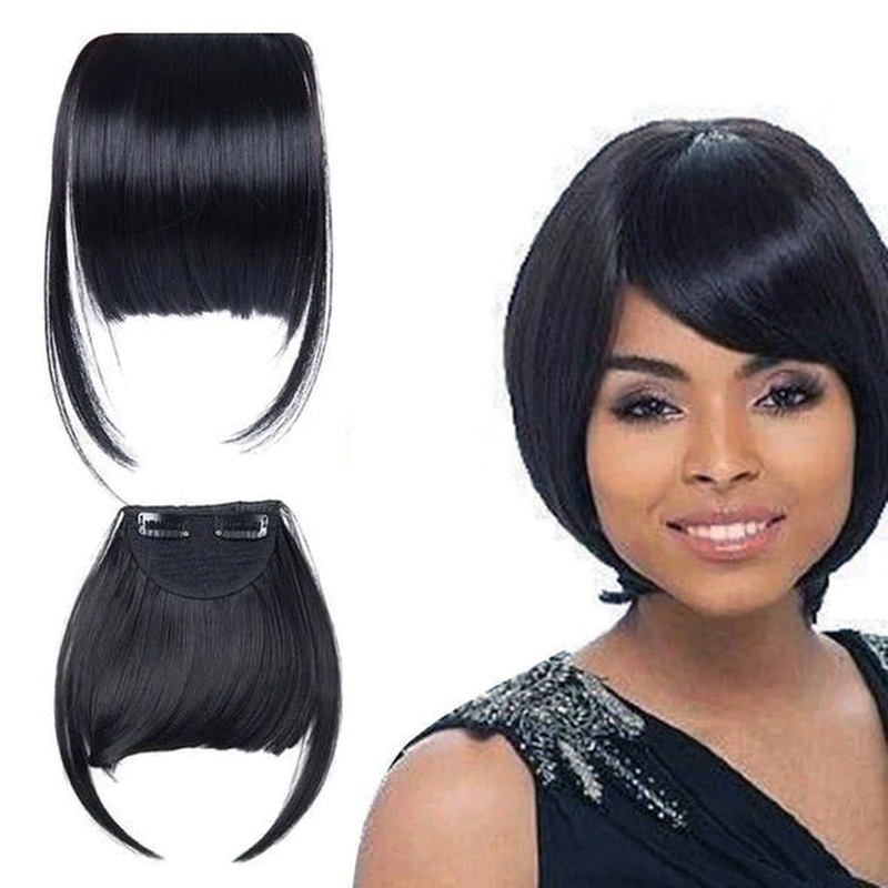 Synthetic Wigs for Women with Air Bangs and Sideburns - Multiple Colors
