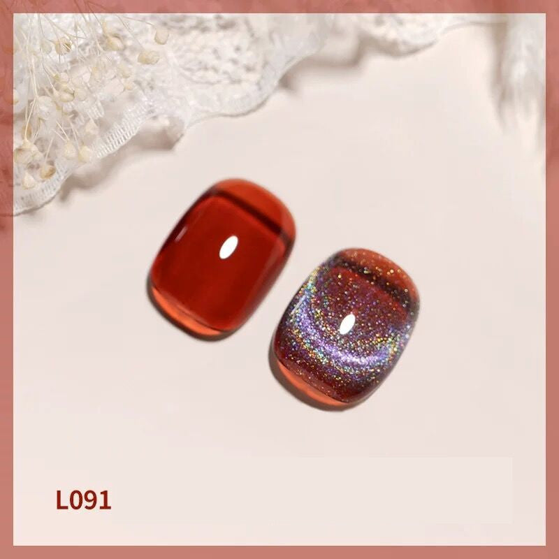 Colorful Laser Cat Eye Nail Polish Set - UV Gel & Acrylic Compatible