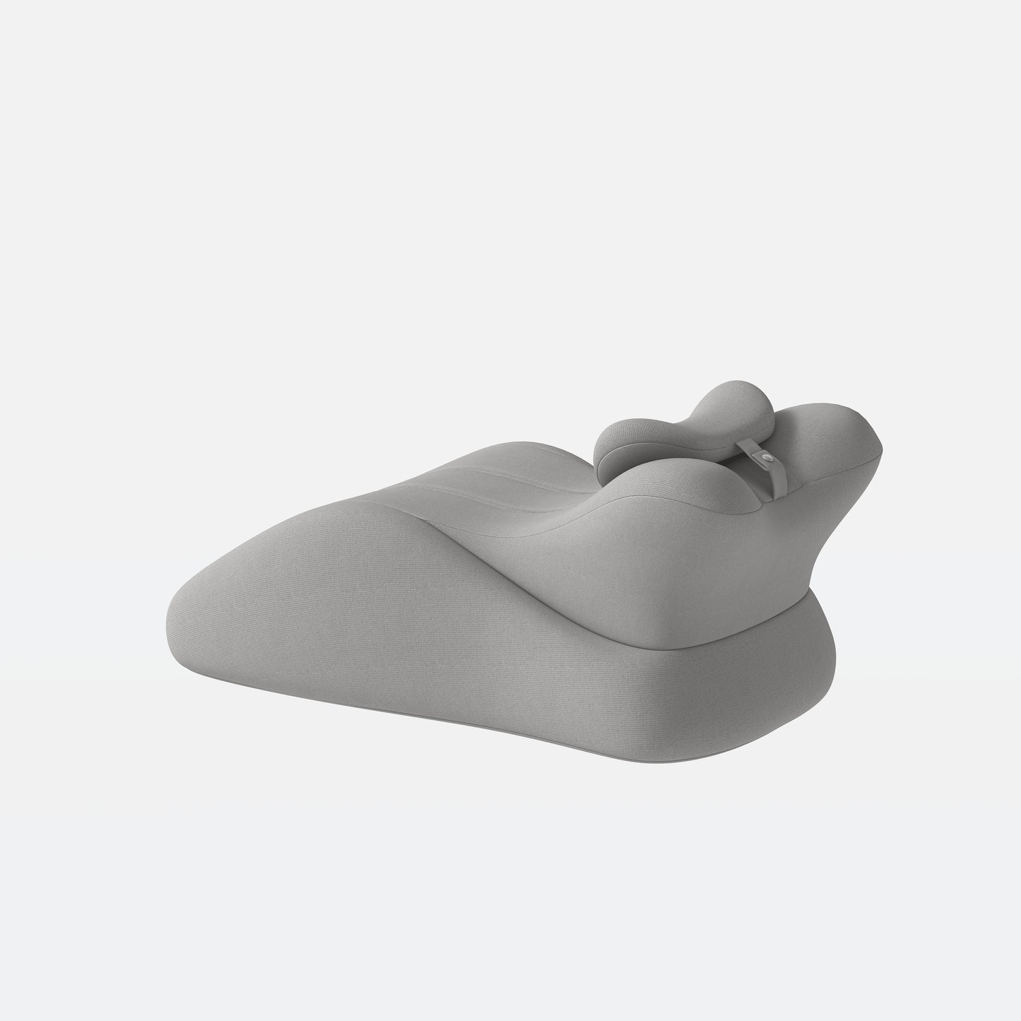 Ergonomic Memory Foam Support Pillow for Couples - Grey
