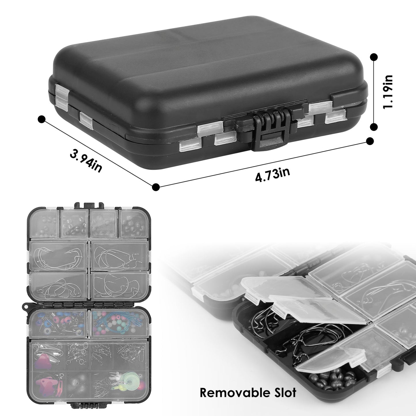 188-Piece Fishing Accessory Kit with Tackle Box