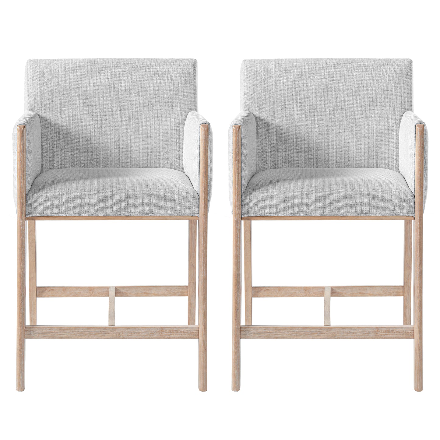 24 Seat Height Upholstered Counter Stools With Arms For Kitchen