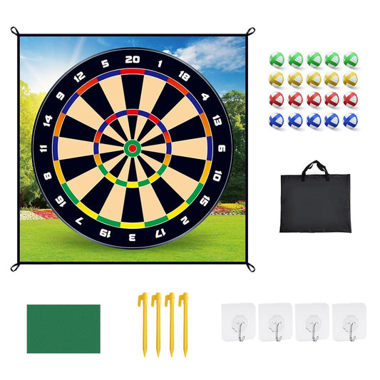 Golf Chipping Game Mat Set with 20 Sticky Balls & Carrying Bag