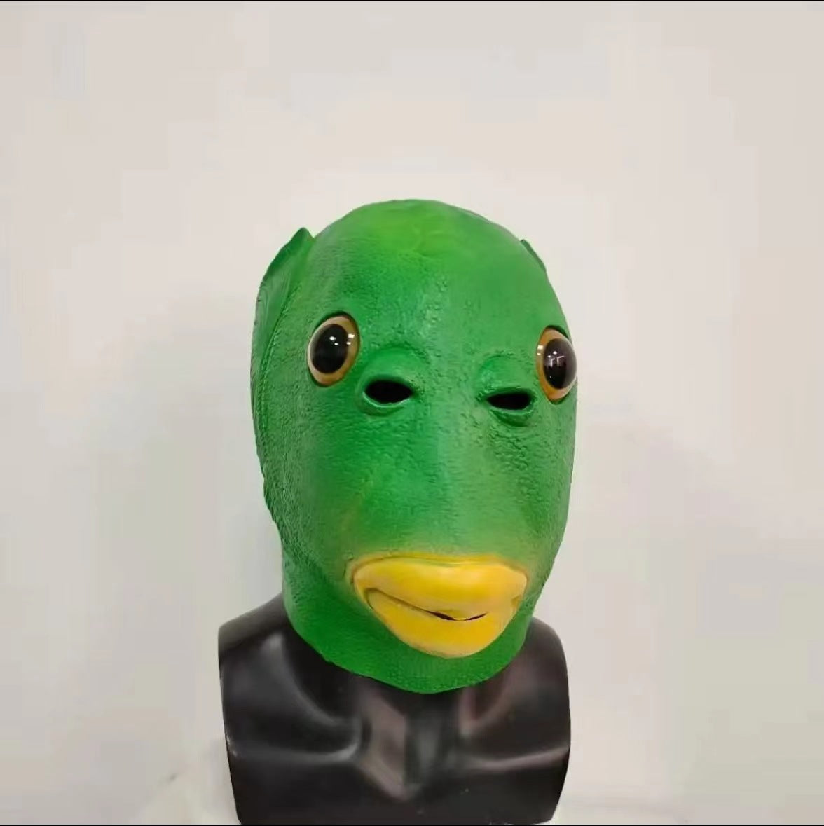 Funny Green Fish Latex Mask - Unique Costume Mask for Parties & Events