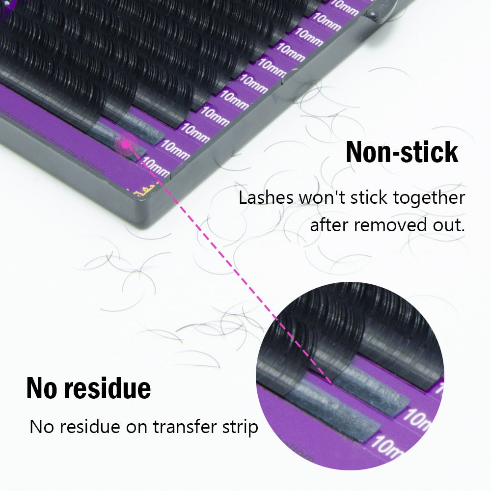 16 Rows Faux Mink Individual Eyelash Extensions for Professionals