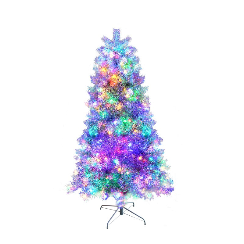 6FT Pre-Lit Artificial Christmas Tree with 300 LED Lights