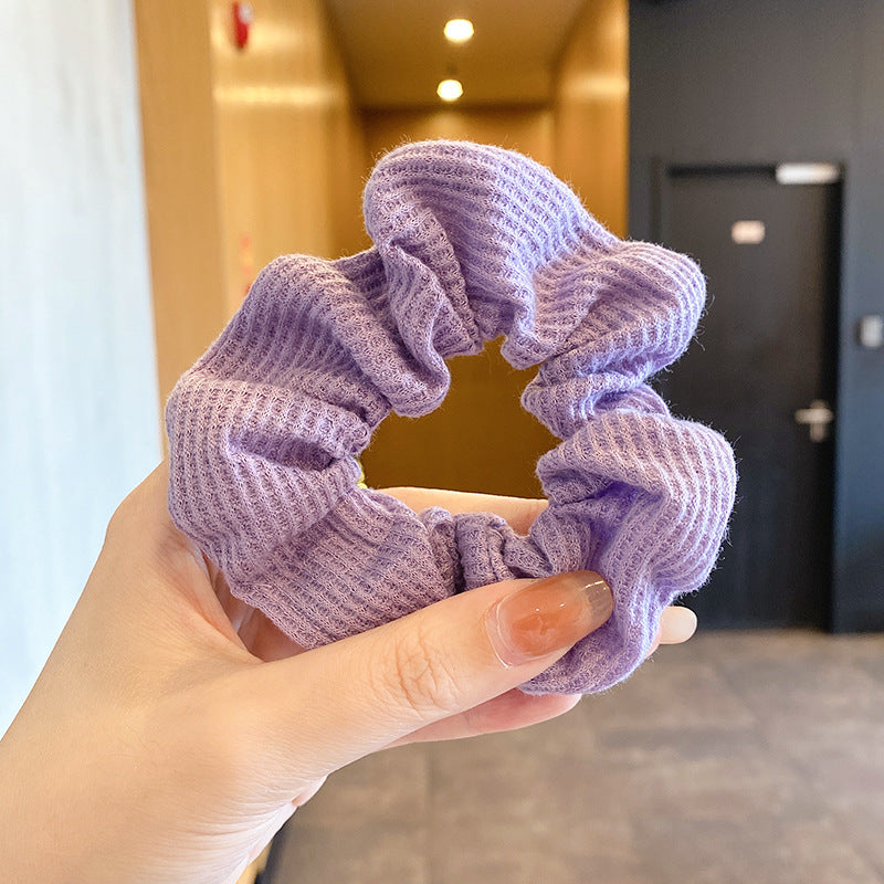 Winter Plush Pork Intestine Hair Ring - Colorful Hair Accessory for Women