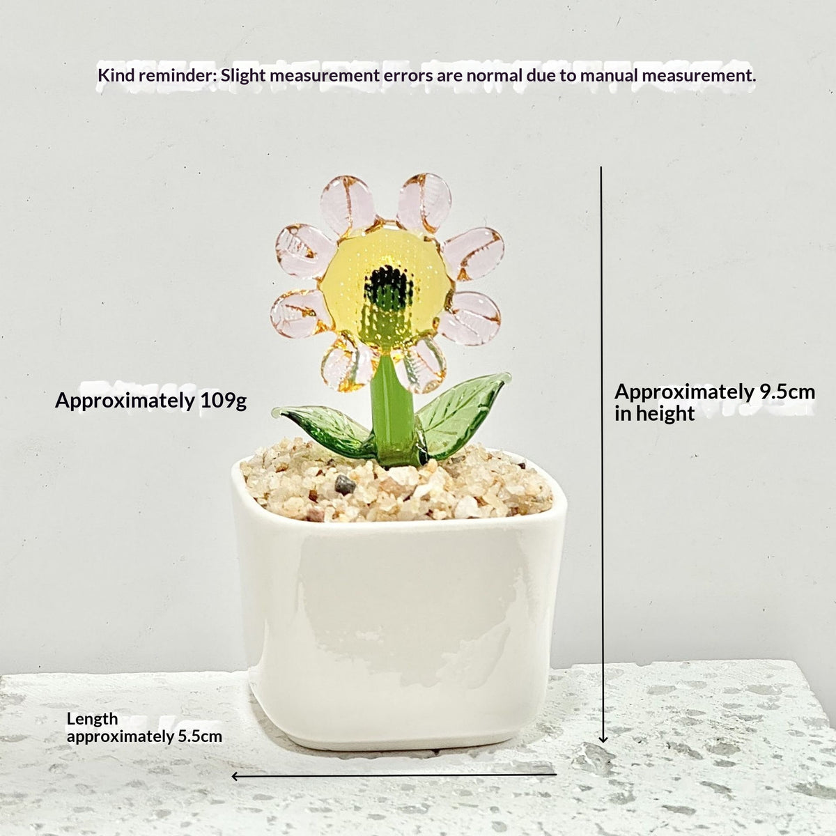 Glass Succulent and Hyacinth Desktop Ornament - Modern Minimalist Home Decor