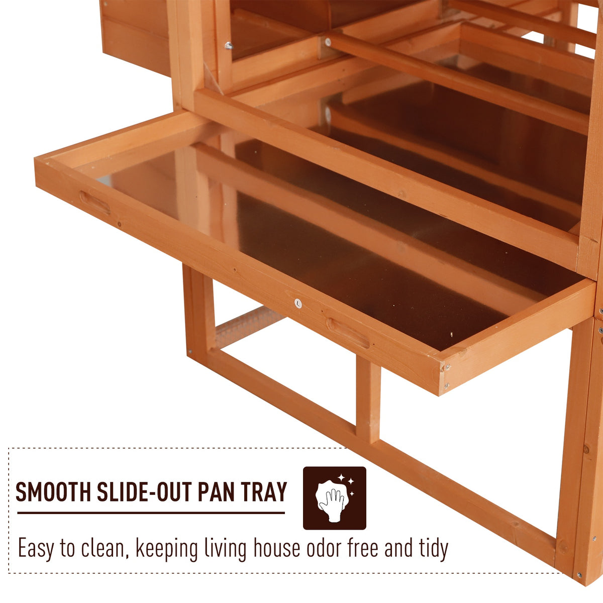 Large Wooden Chicken Coop with Nesting Box and Run - 136.5 Inches