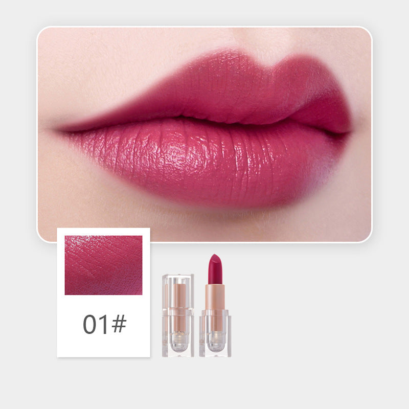 Matte Finish Crystal Square Tube Lipstick - Nourishing & Moisturizing
