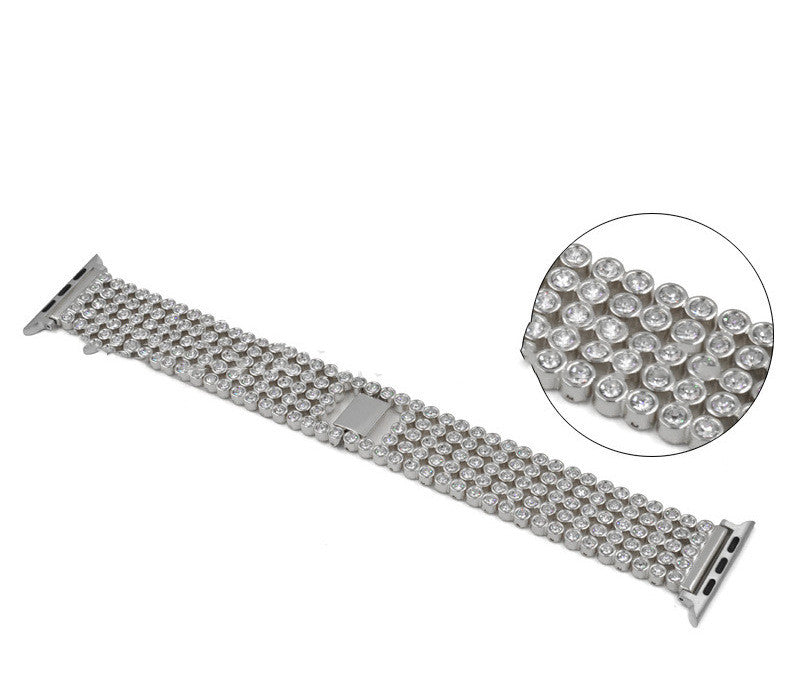 Full Metal Diamond Starry Watch Band for 38/40mm & 42/44mm Watches - Stylish Steel Strap