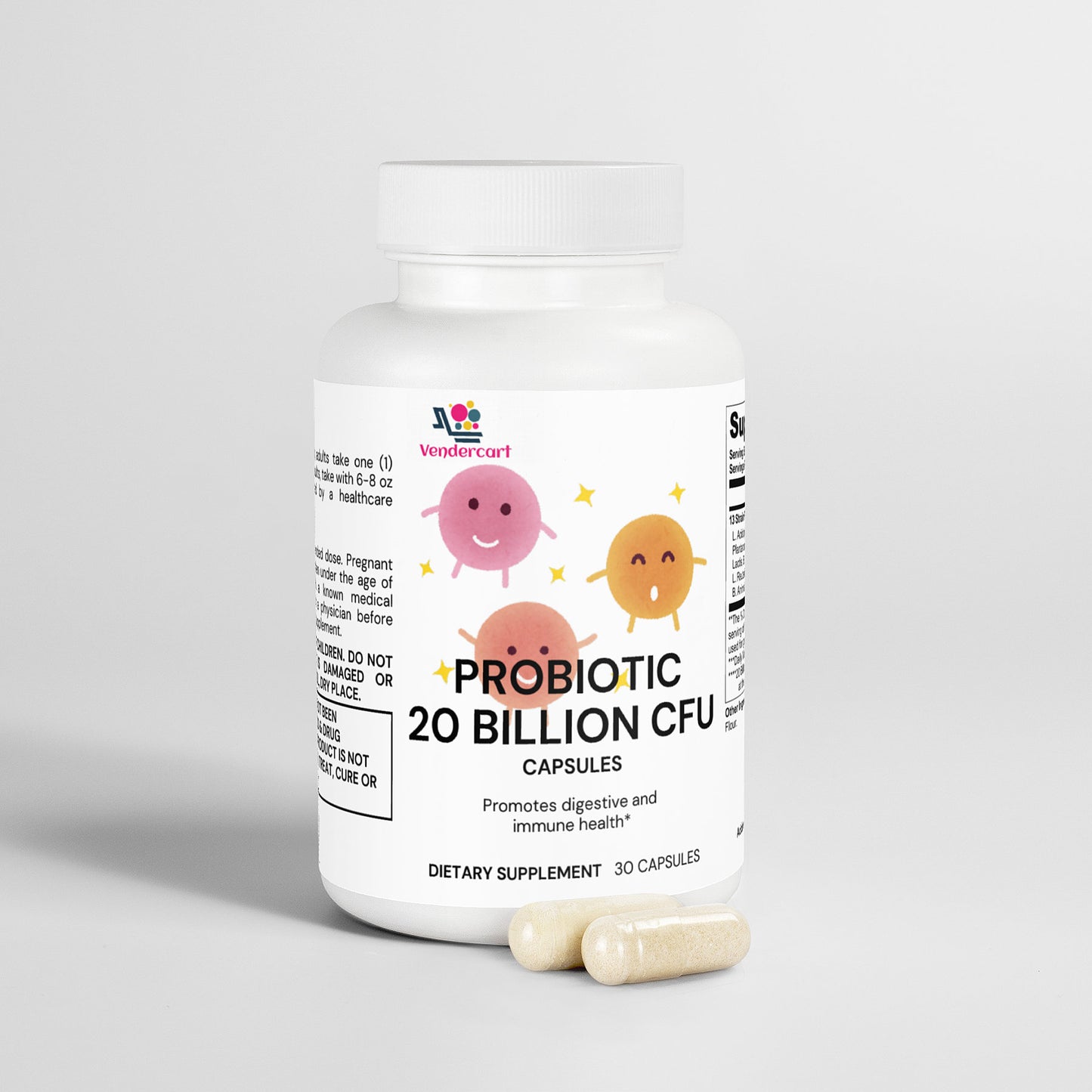 Probiotic Dietary Supplement - 20 Billion CFU Digestive & Immune Support