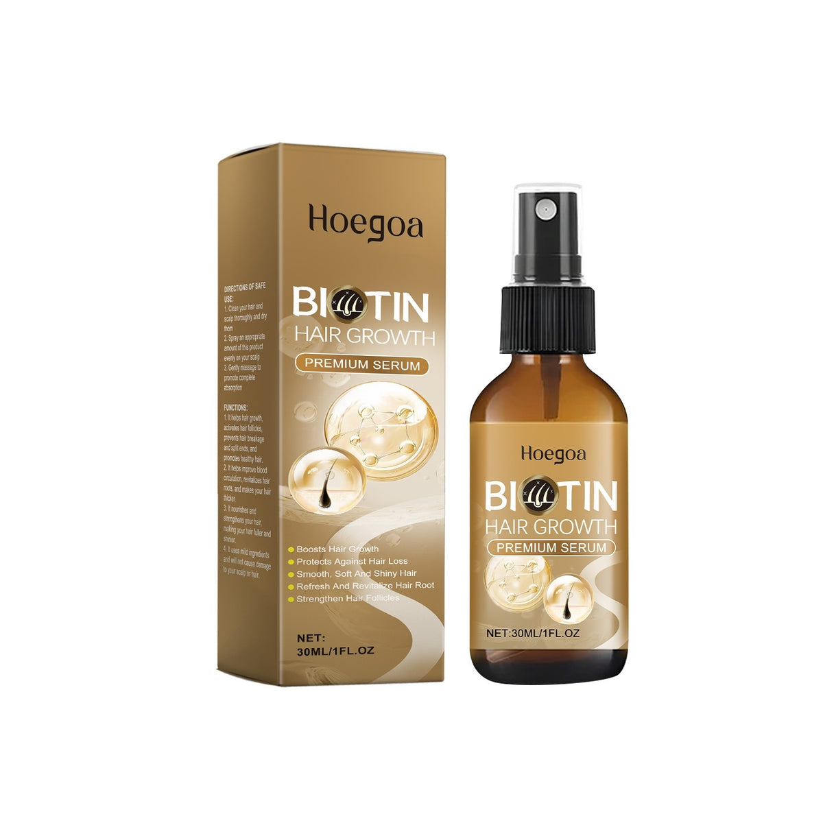Biotin Hair Growth Serum with Massage Comb