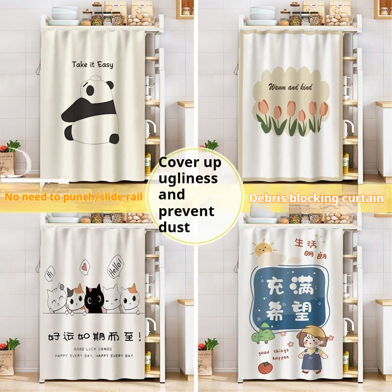 Dustproof Curtain Storage Rack for Wardrobe and Home Organization