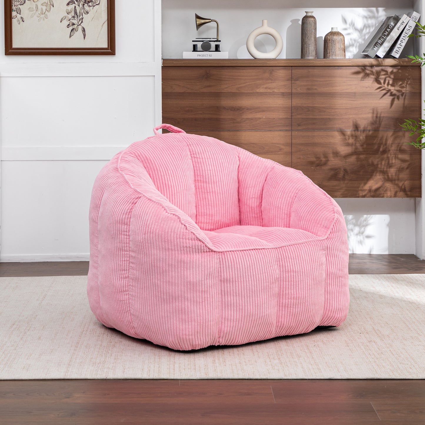 Giant Bean Bag Chair Sofa For Teens, Comfy Corduroy Large Chairs With
