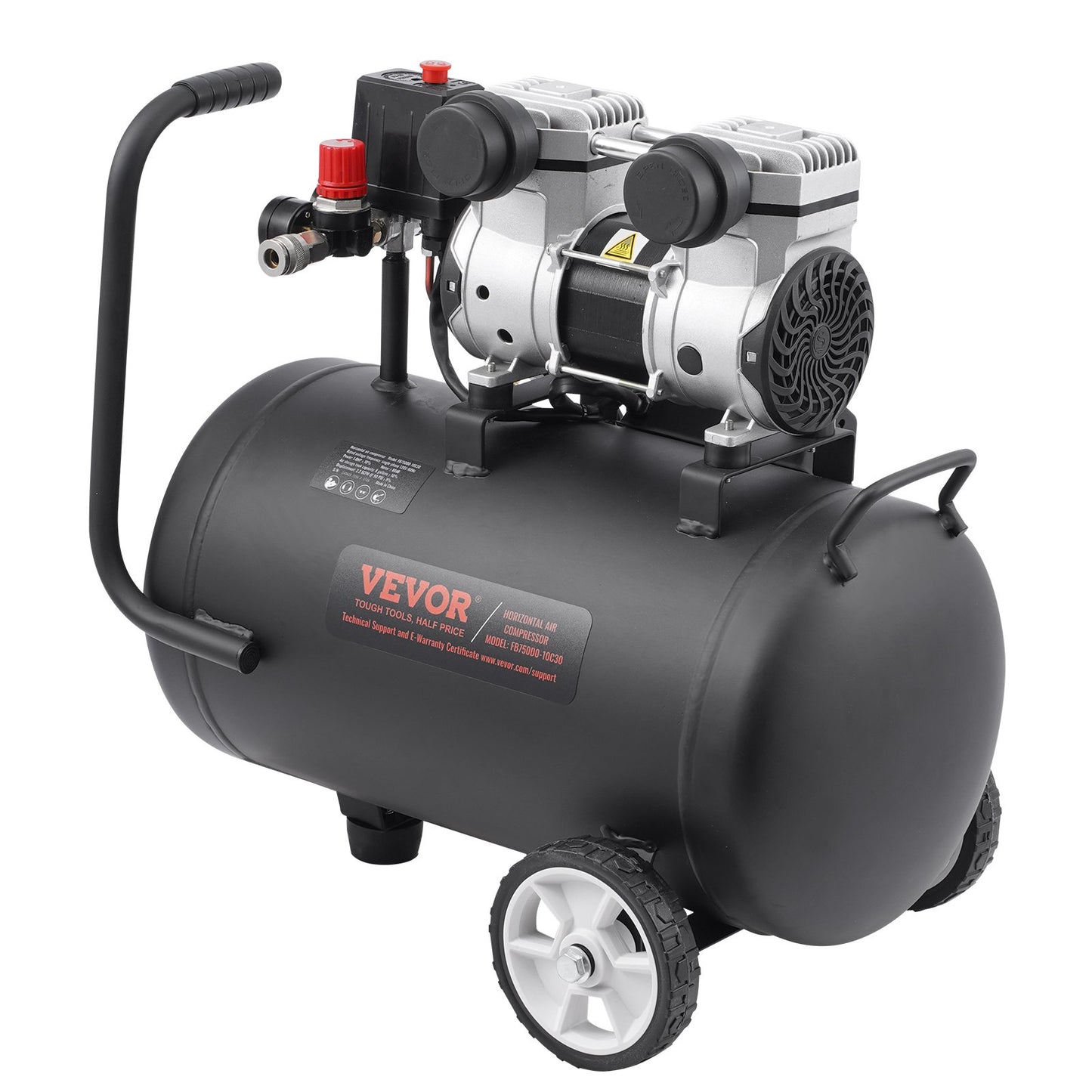 Portable Oil-Free Air Compressor - 8 Gallon, 90 PSI