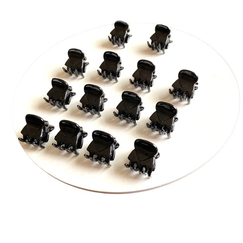 Mini Hair Claw Clips - Solid Color Plastic Hair Accessories for Kids & Adults