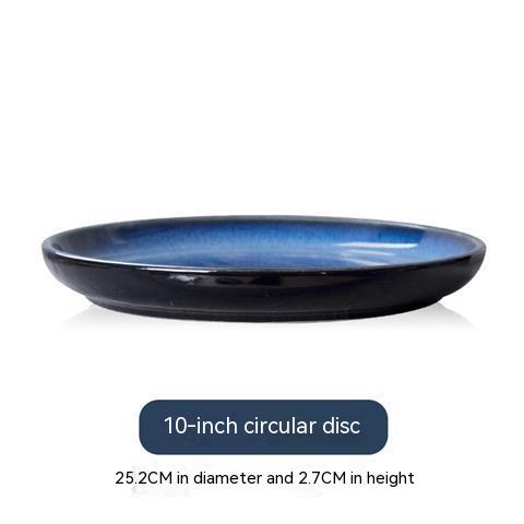 Ceramic Gradient Dinner Plate Set - 6, 8, 10 & 12 Inch Round Kitchen Dish