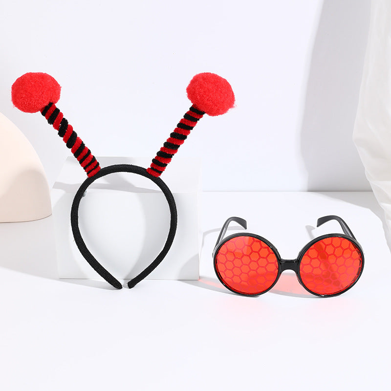 Bees Party Headband Glasses Set for Kids and Adults - Unisex Costume Accessory