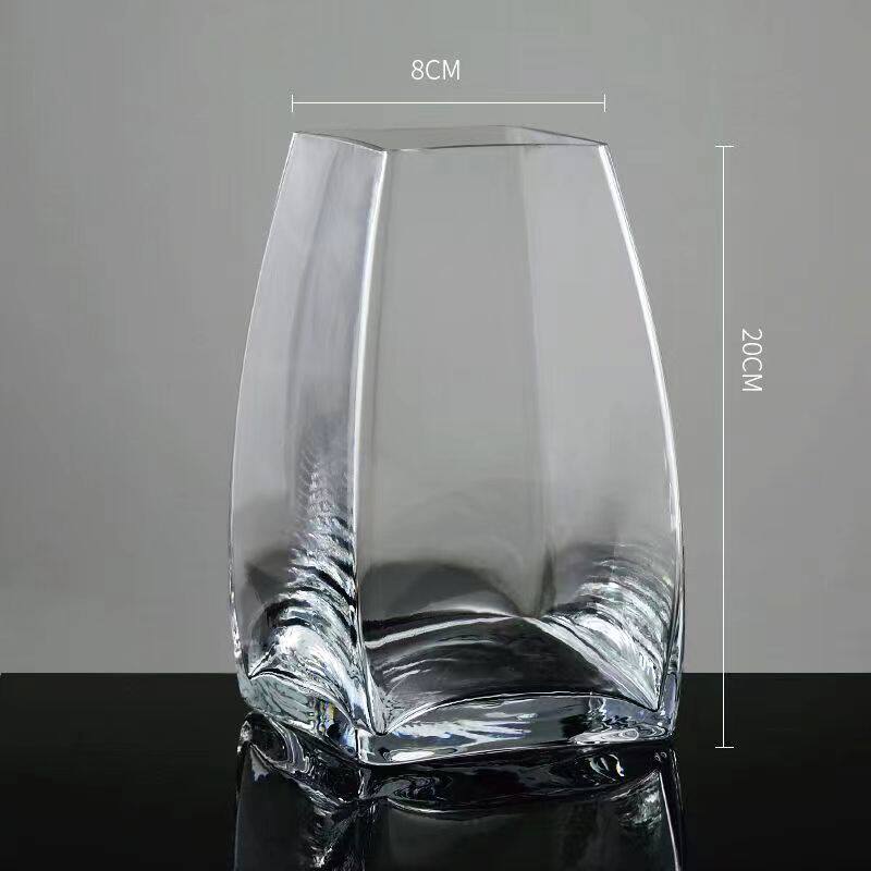 Minimalist Transparent Glass Hydroponic Vase for Home Decor