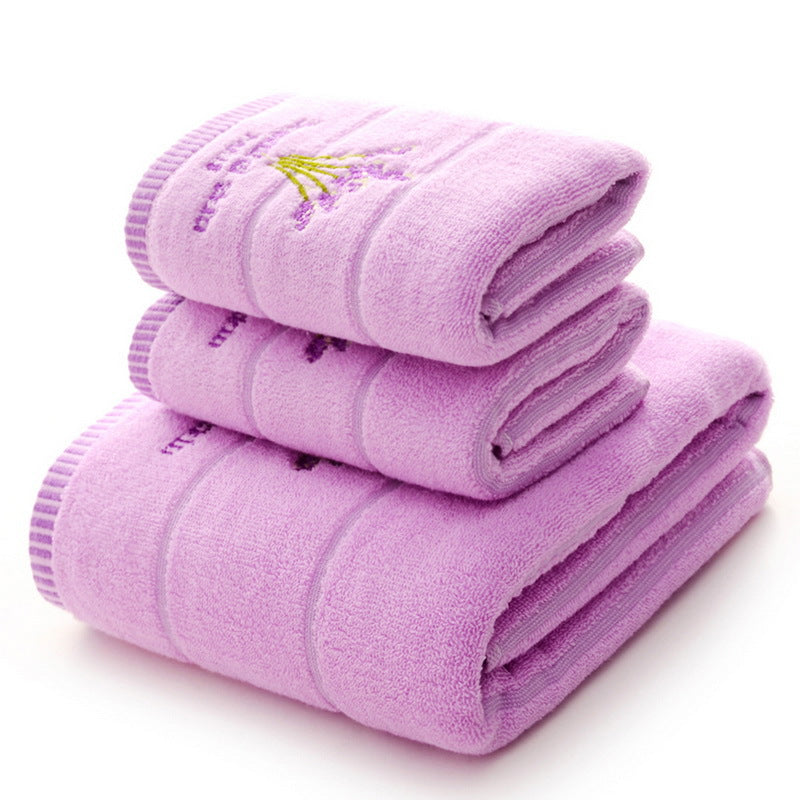 Lavender Scented Cotton Towel Set - 34x74cm Home Bathroom Decor