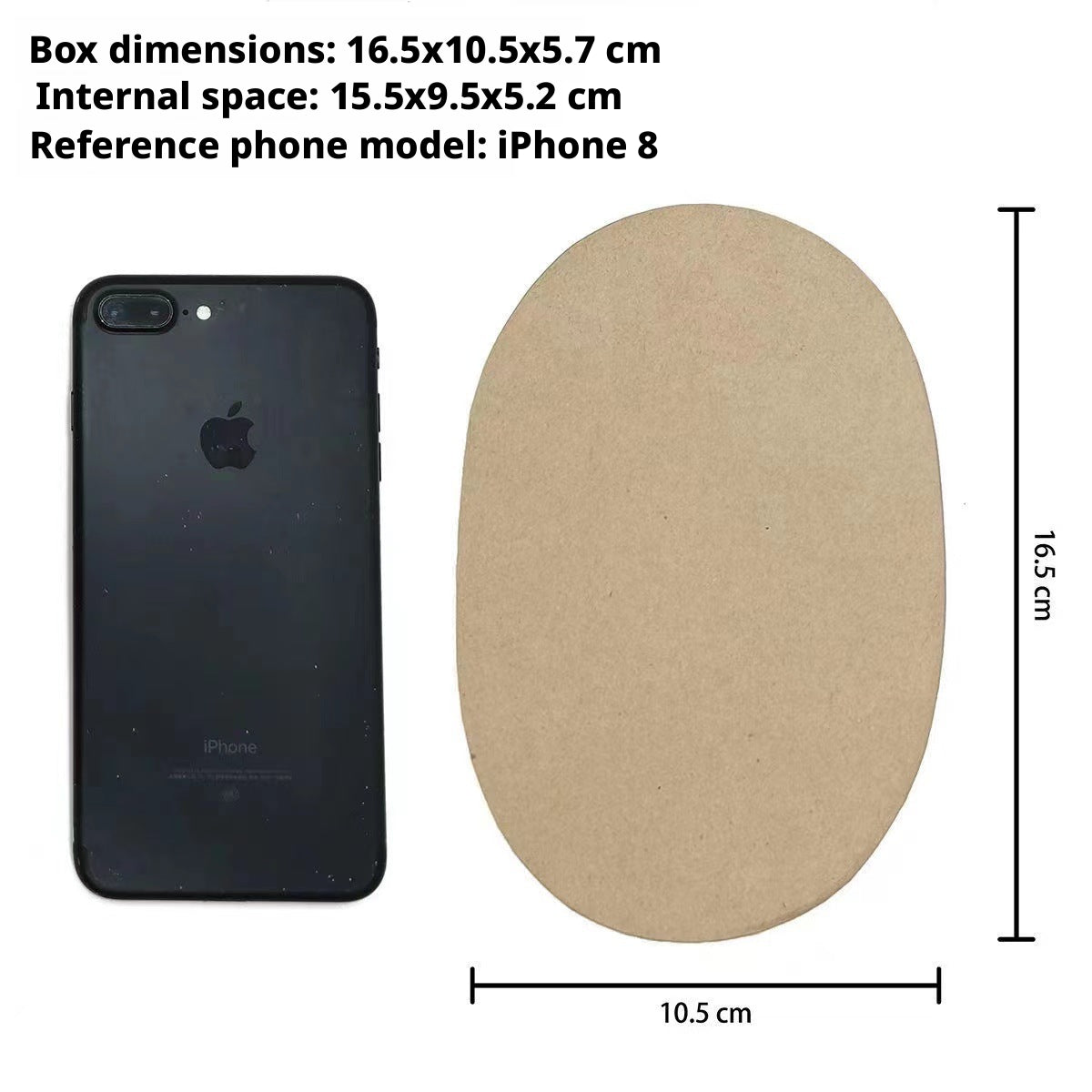 Oval Gift Packaging Box Kraft Paper 29x23.6x11.5cm Cardboard - 1 Piece