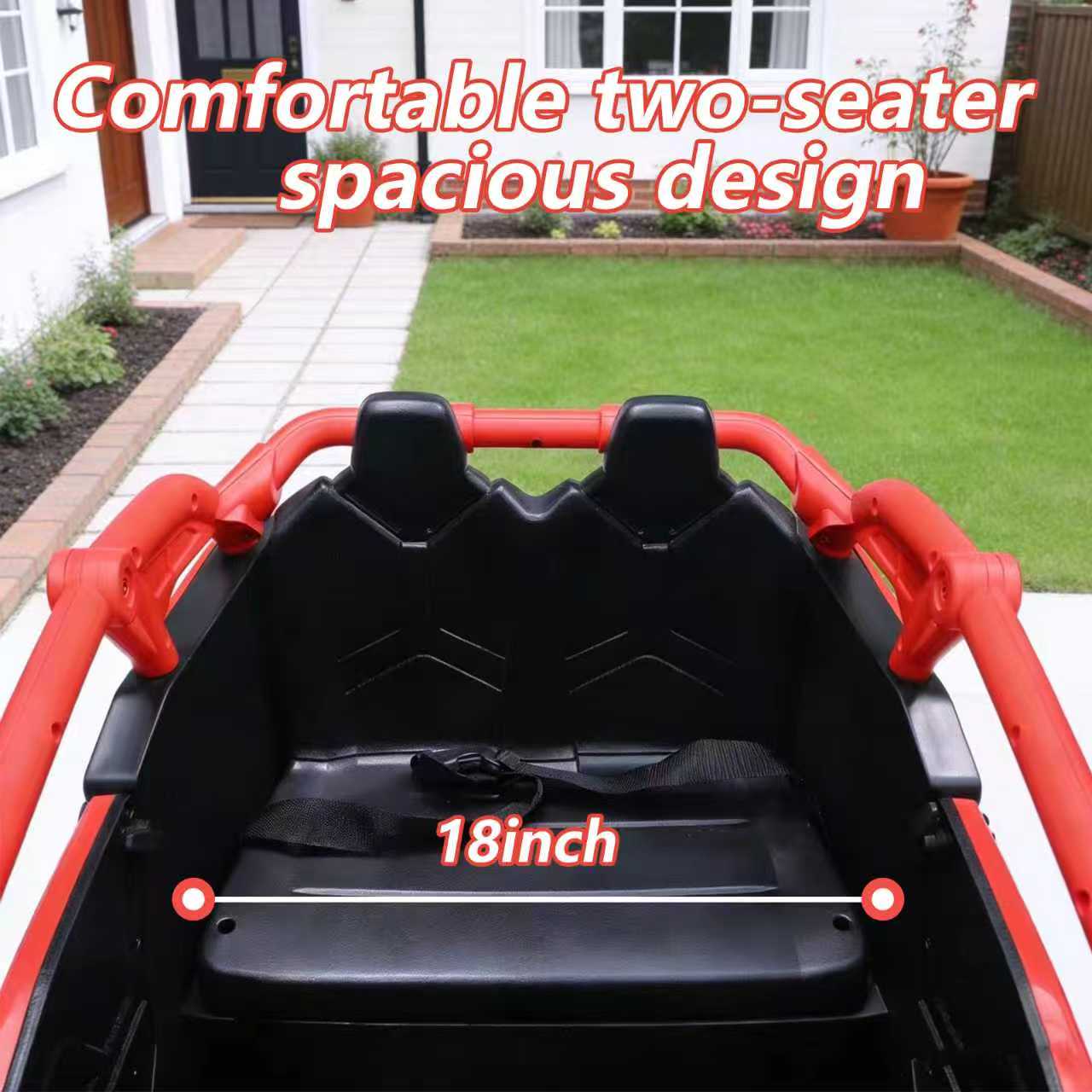 24V 400W Kids Ride On Car with Remote Control & Bluetooth - Red