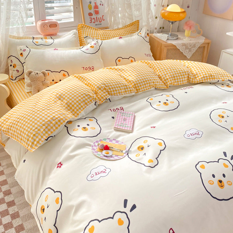 Student Dormitory Single Duvet Cover Set - Autumn & Winter Bedding