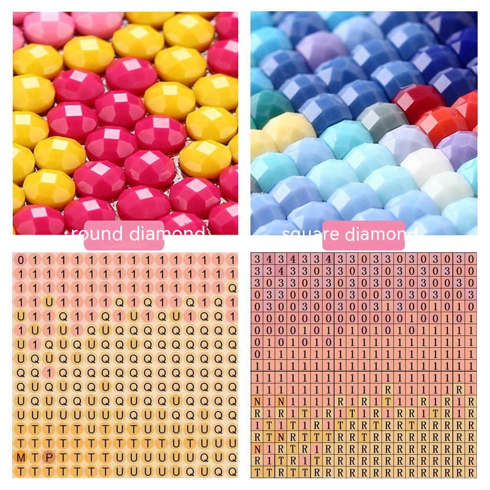 5D DIY Diamond Painting Kit for Home Decor - Round & Square Styles, Multiple Sizes