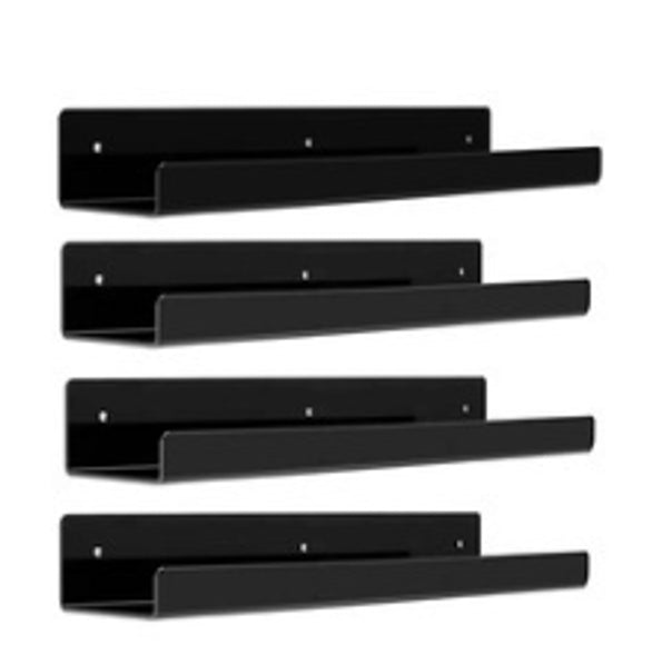 38cm Acrylic Wall Storage Rack with U-Shaped Partition - Multi-Color Options