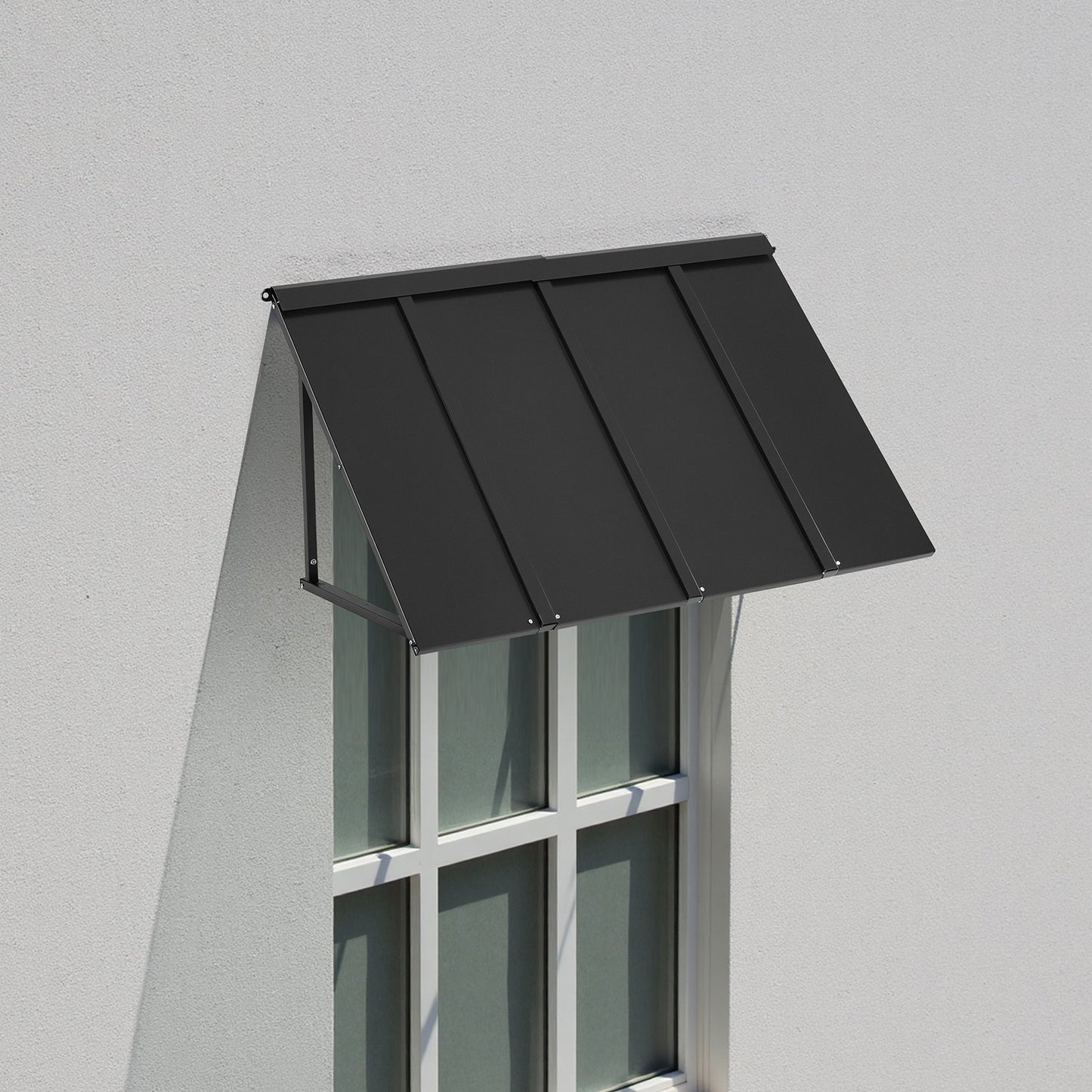 Outdoor Steel Window & Door Canopy 44x24 Inch Waterproof Anti-Rust