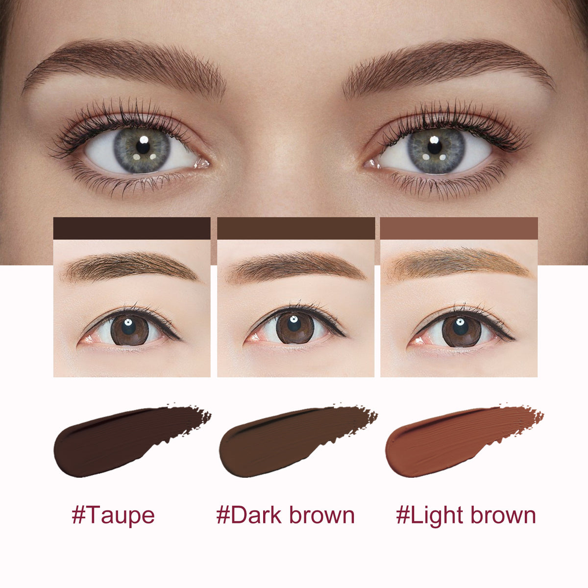 Multi-Function Eyebrow Brush Set for Shaping & Filling - Natural Finish