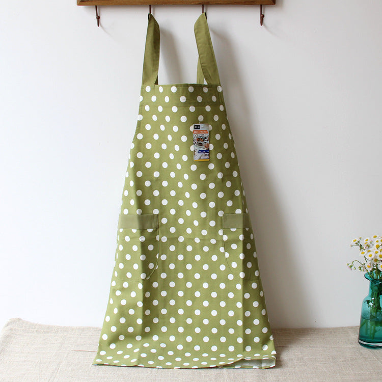 Cotton-Linen Apron with Straps - Stain-Resistant Kitchen Coverup