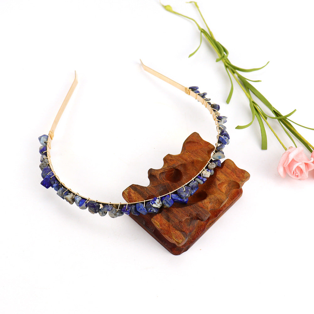 Crystal Natural Stone Headband - 6cm Wide
